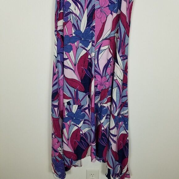 TOMMY BAHAMA Women Oasis Blossoms Dress Sz XL Blue Monday Floral Beach Vaca - Picture 6 of 9